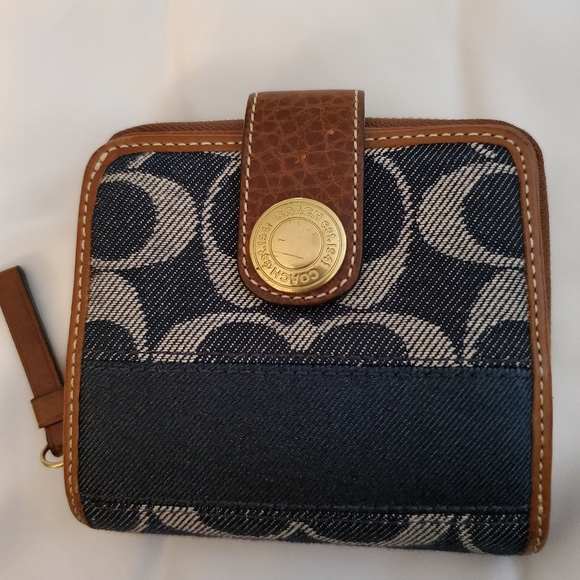 Coach Handbags - Coach Denim Wallet